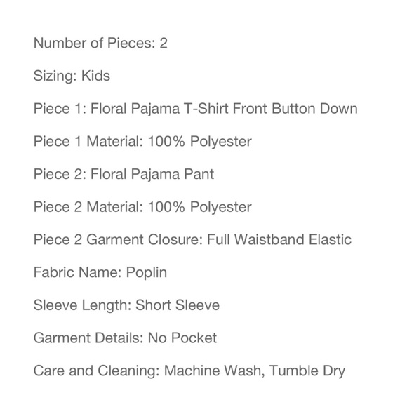 NEW Girl’s size 8 Mommy & Me Matching Family Pajama Set Floral - Picture 5 of 10